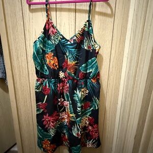 Tropical Floral Print Dress size L